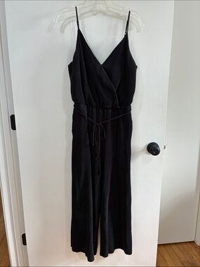 love on a hanger Black Sleeveless V-Neck Wide-Leg Jumpsuit